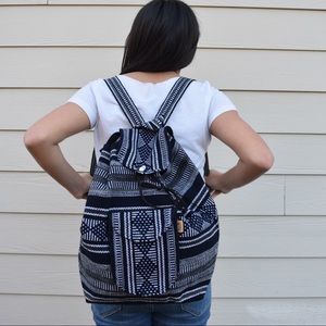 New Mexican handwoven boho chic bohemian backpack